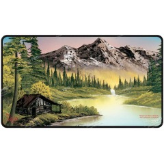 Ultra Pro - Bob Ross Mountain Retreat Black Stitched Playmat